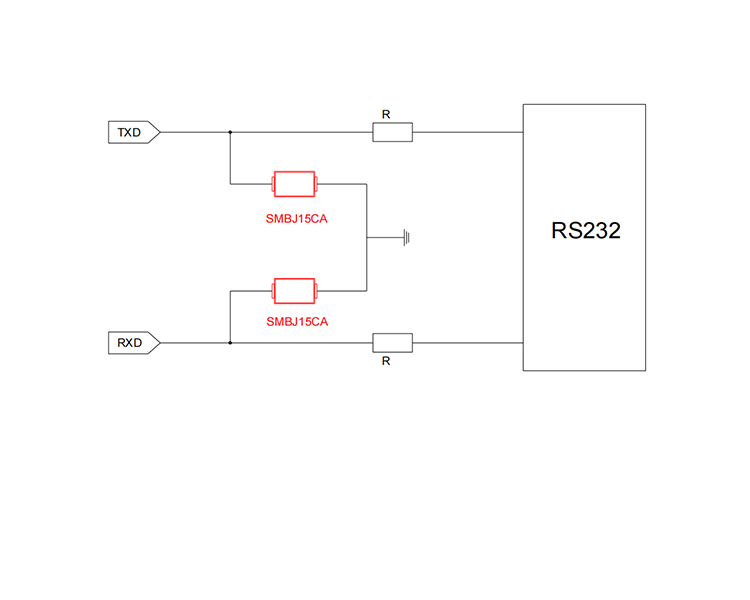 RS232-靜電放電防護方案